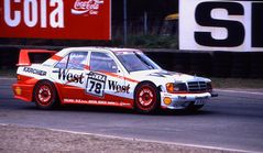 Das Mönchengladbacher Mädel "Ellen Lohr" im AMG Mercedes 1991 DTM Zolder/B.