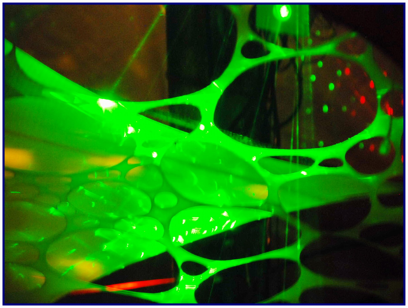 Das Netz der Grünen Laser-Spinne