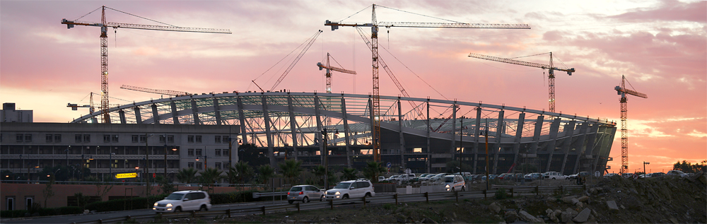 Das neue Green Point Stadion in Kapstadt zur WM 2010