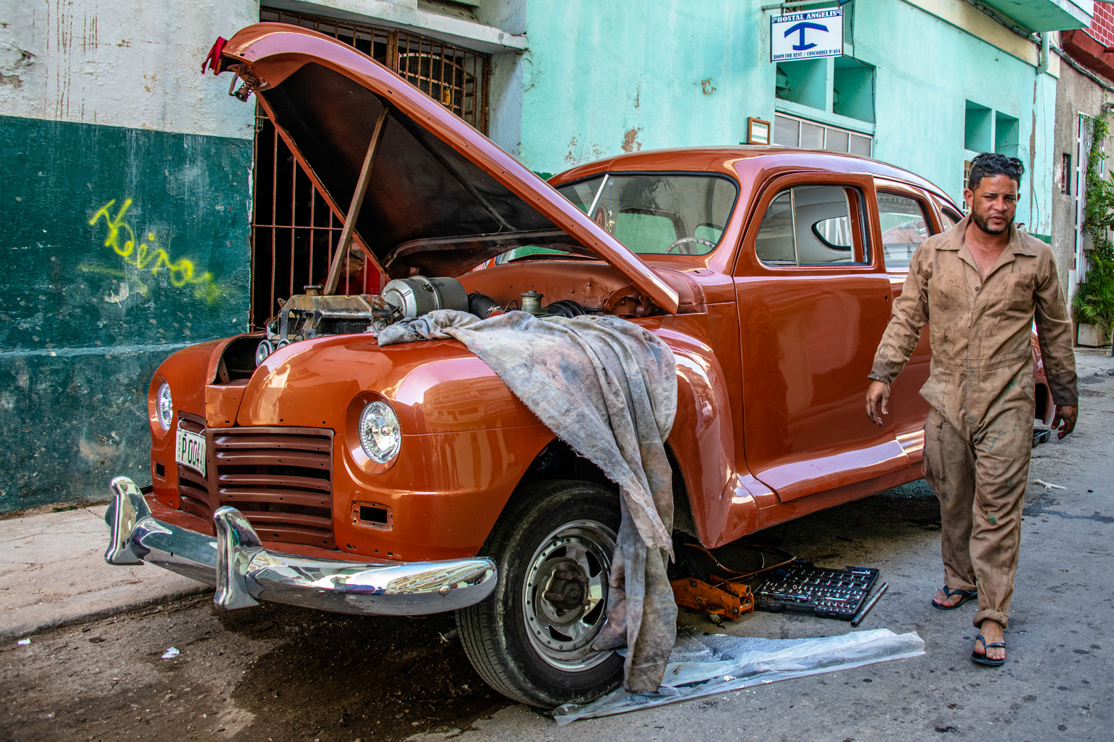 Das neue Oldsmobile in Havanna