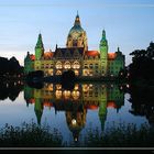 Das neue Rathaus aus Hannover in grün