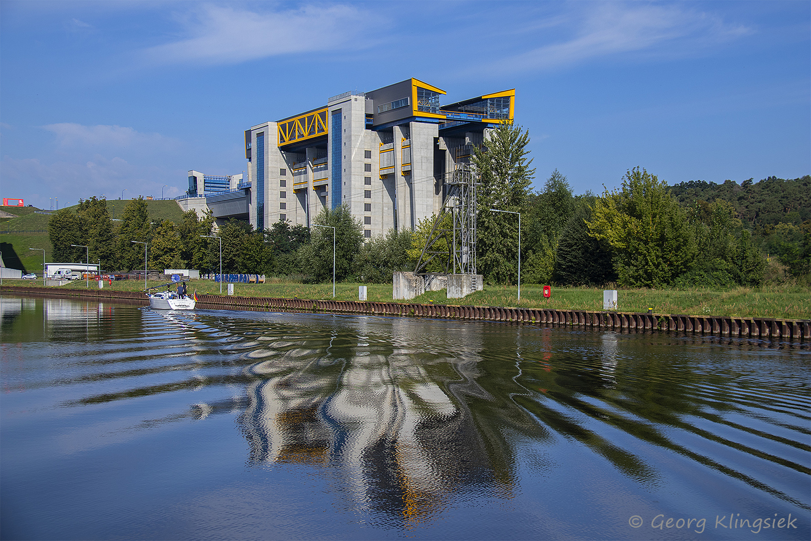 Das neue Schiffshebewerk Niederfinow am Oder-Havel-Kanal 