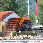 Das neue Wasserrad in Chamerau.