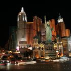 Das "New York, New York " Hotel in Las Vegas bei Nacht