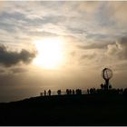 Das Nordkap im Gegenlicht um Mitternacht 18. Juni 2009