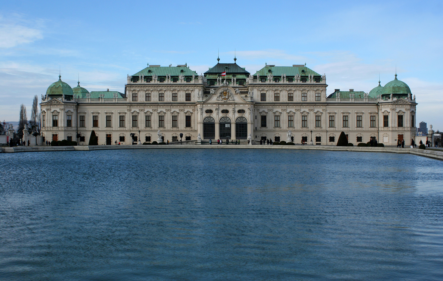 Das Obere Belvedere an einem etwas windigen Tag