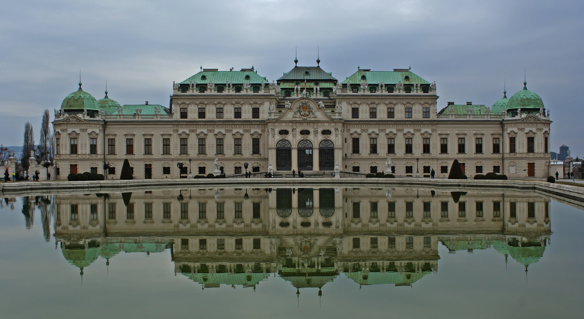 Das Obere Belvedere an einem windstillen Tag