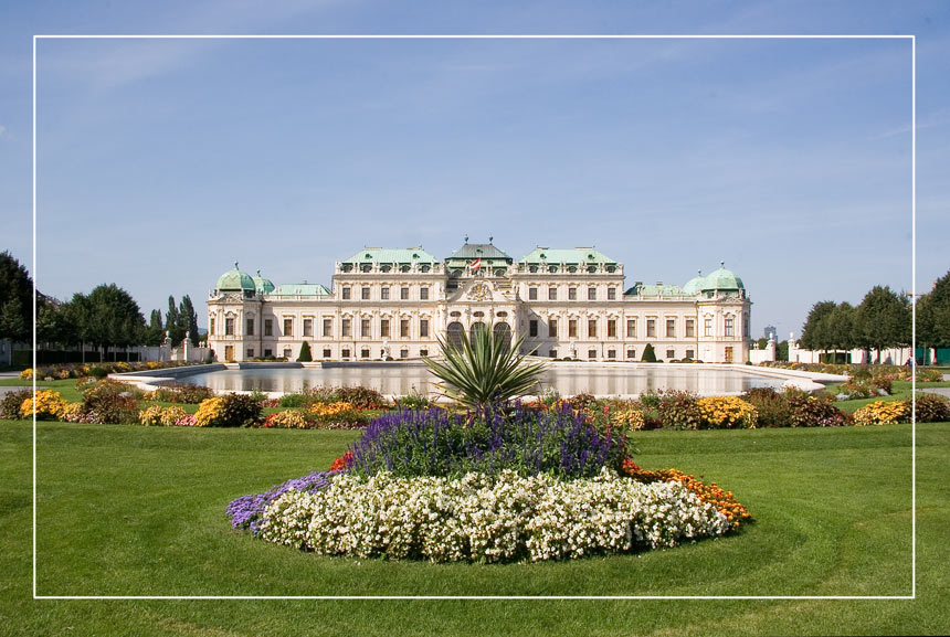 Das Obere Belvedere mit Rahmen