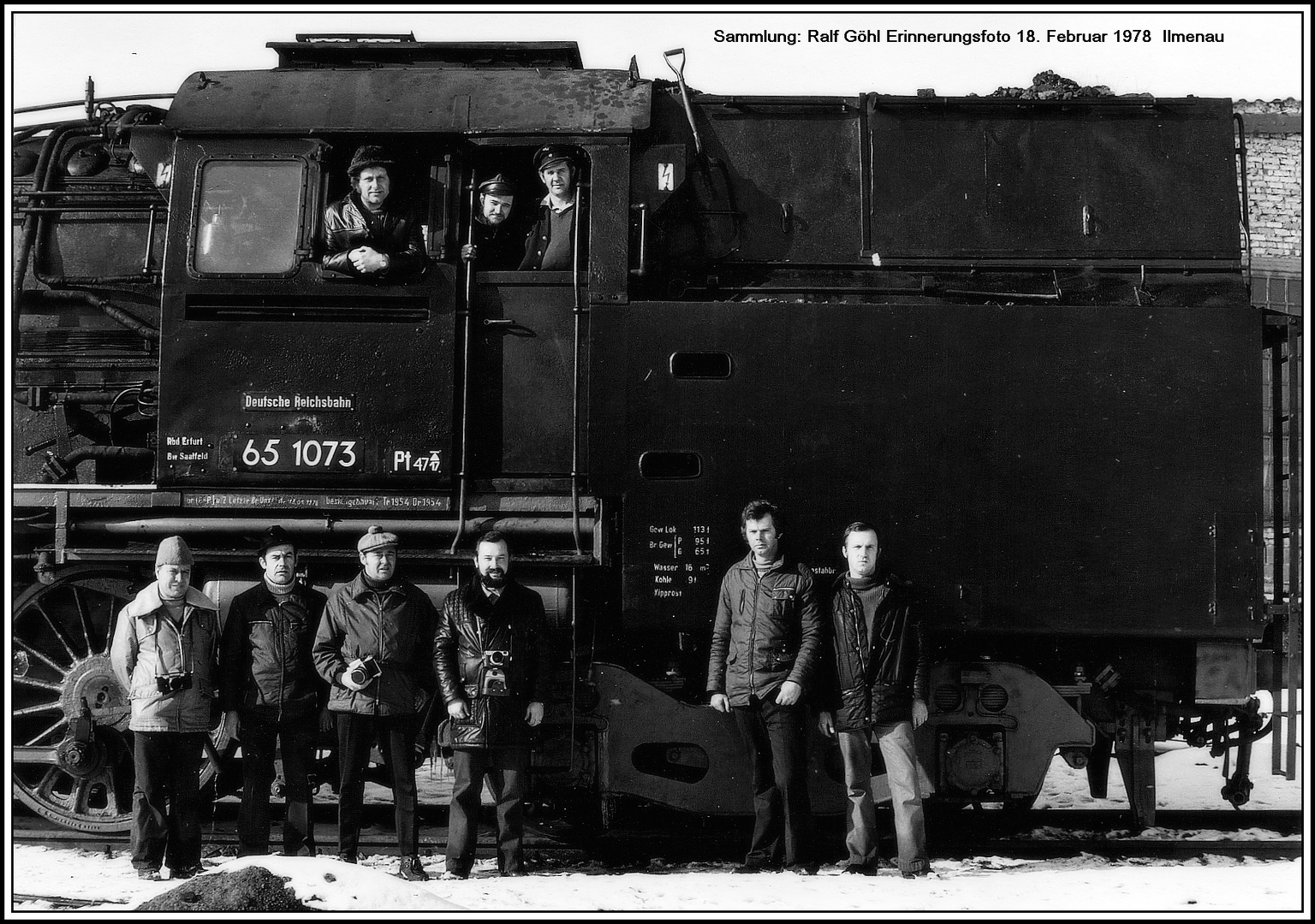 Das obligatorische Erinnerungsfoto 18. Februar 1978 in Ilmenau