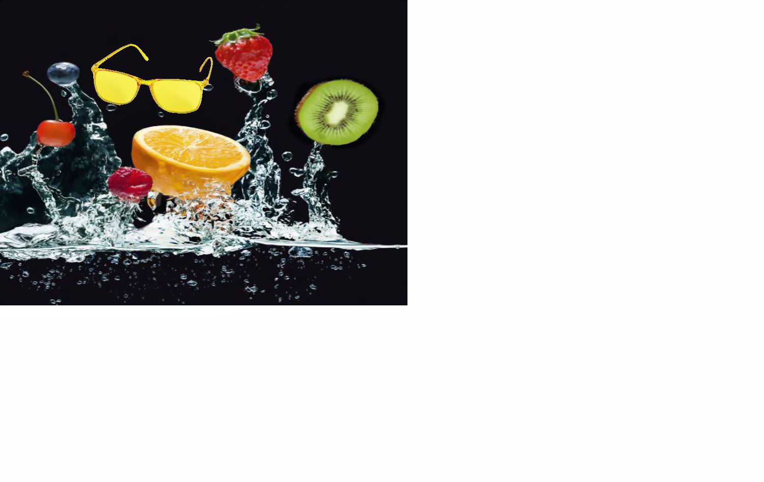 Das Obst und das Wasser