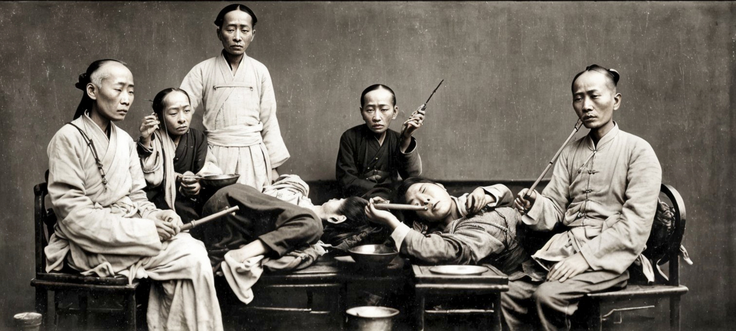 Das Opiumrauchen im China der Ch’ing-Zeit (1644–1911) hier um 1900