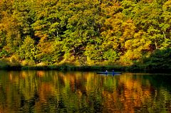 Das Paddeln in der heutigen Herbstsonne ...