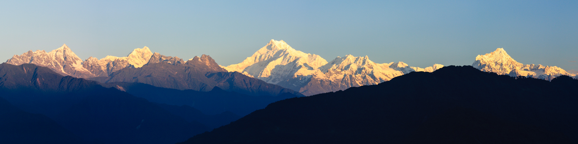 Das Panorama des Kanchenchunga...