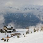 Das Patscherkofelschutzhaus mit Innsbruck und der Nordkette