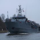 Das polnische Kriegsschiff O.R.P. CZERNICKI auf dem Nord-Ostsee-Kanal