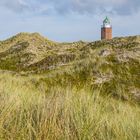 Das Quermarkenfeuer in den Dünen am roten Kliff