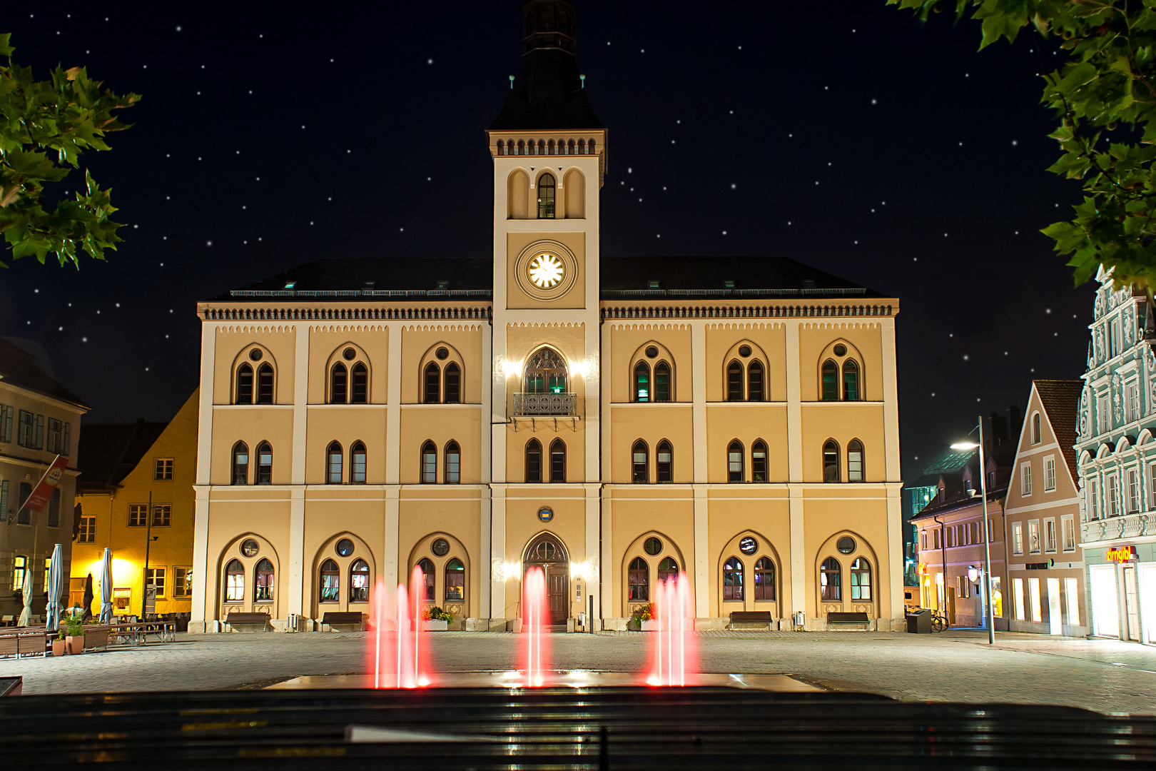 Das Radhaus bei Nacht