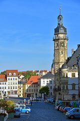 Das Rathaus auf dem Marktplatz von Altenburg
