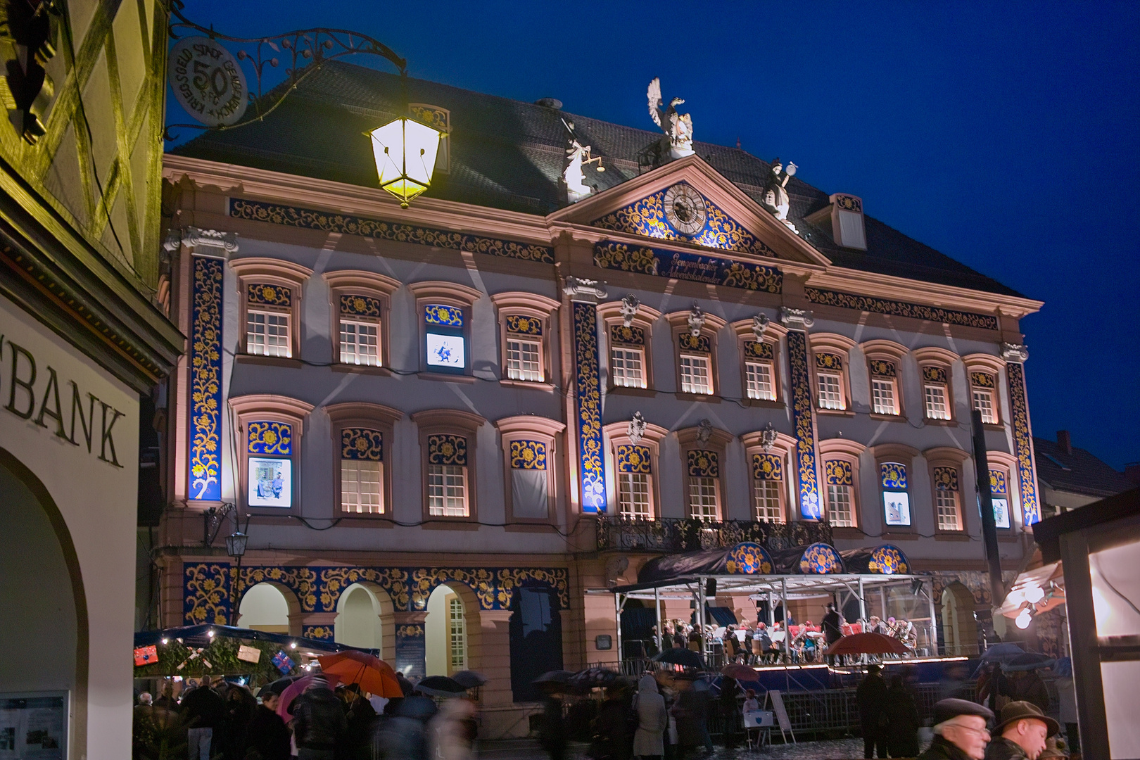 Das Rathaus der ehemaligen Freien Reichsstadt Gengenbach im Advent