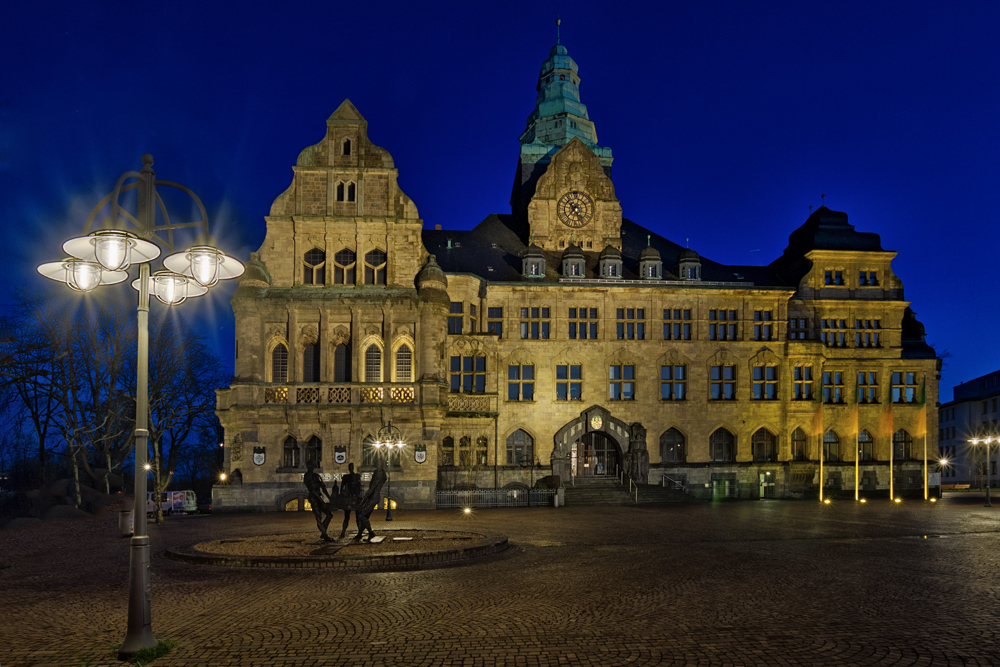 Das Rathaus in Recklinghausen ist auch ein schönes Motiv