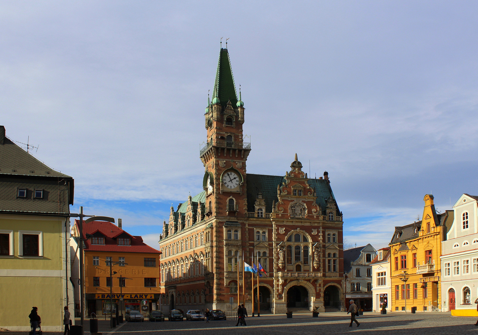 Das Rathaus von Frydlant in Nordböhmen