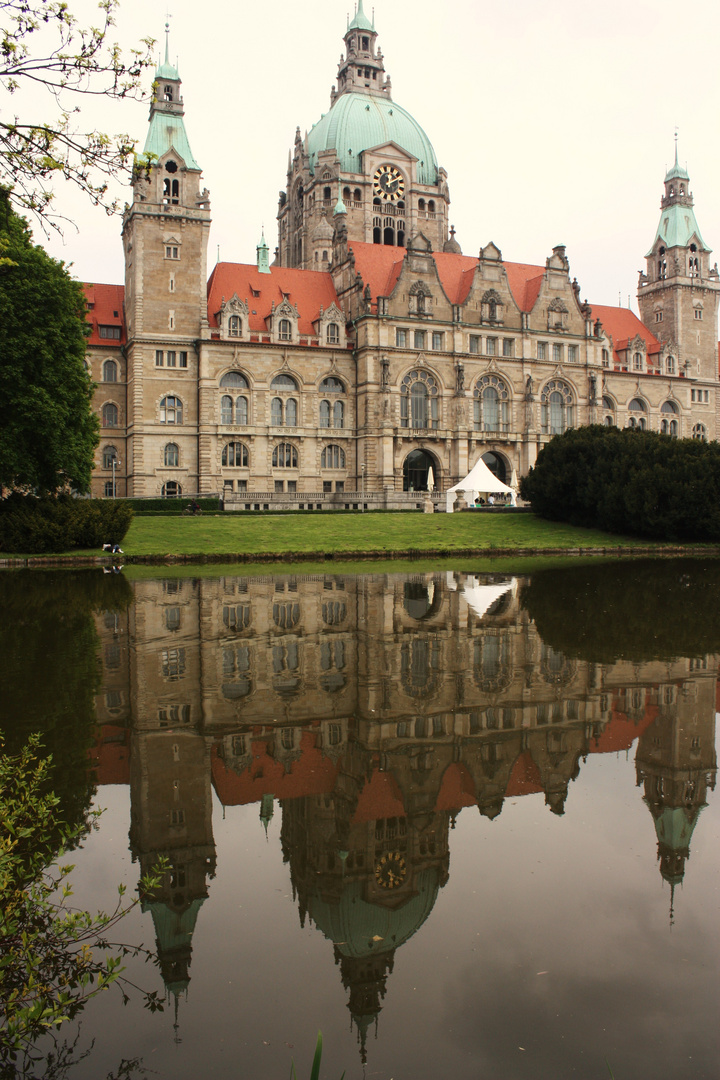 Das Rathaus von Hannover.