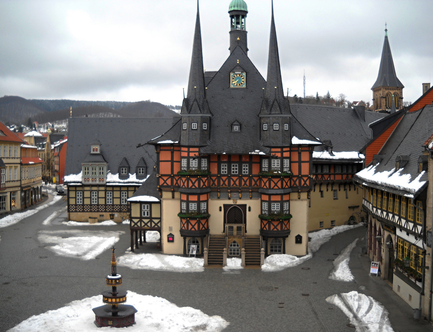 Das Rathaus von Hotel aus gesehen