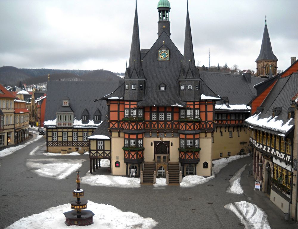 Das Rathaus von Hotel aus gesehen