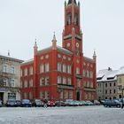 Das Rathaus von Kamenz am verg. Freitag