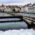 Das Reusswehr in Luzern 