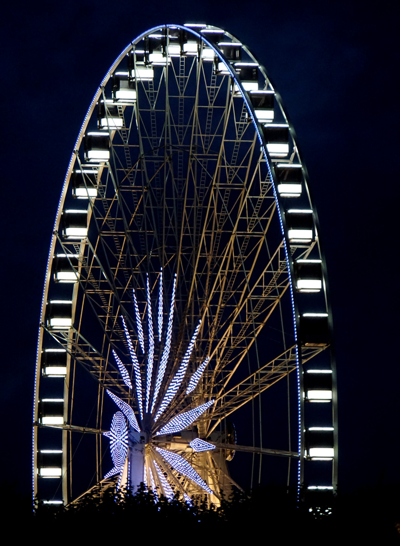 Das Riesenrad bei Nacht