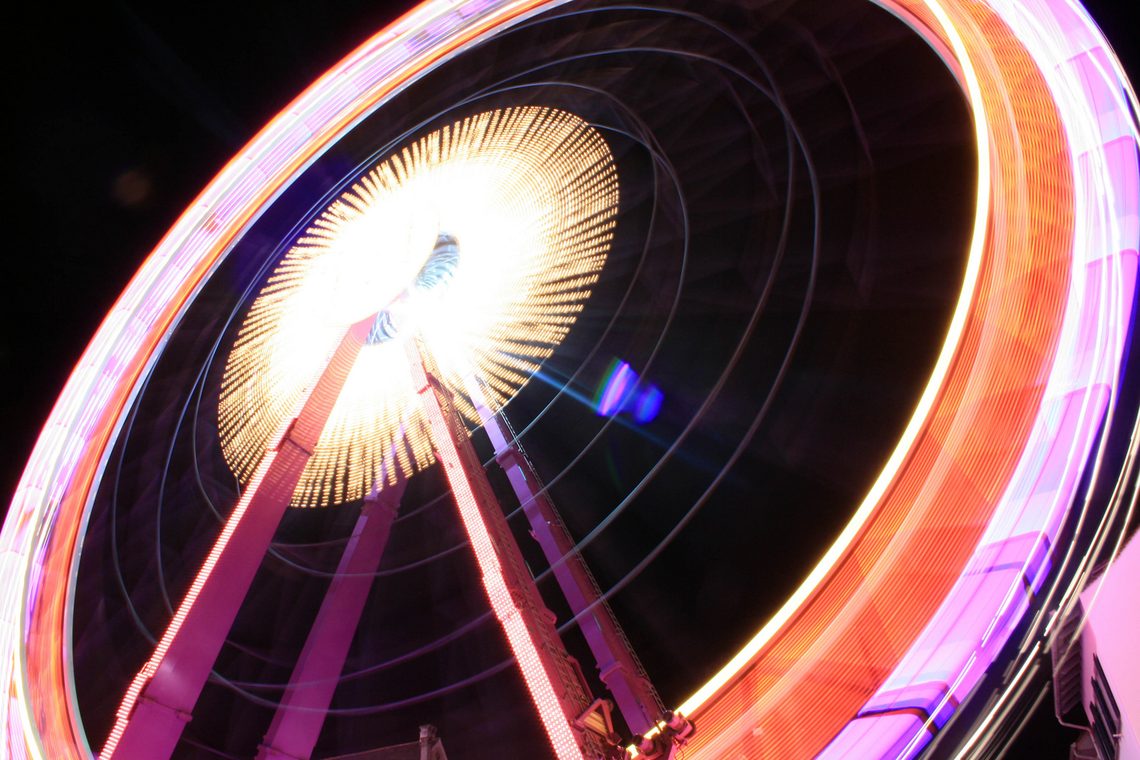 das Riesenrad dreht sich