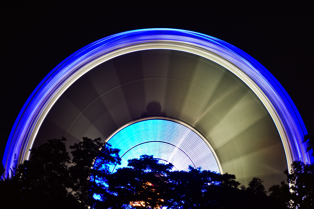 Das Riesenrad in Blau