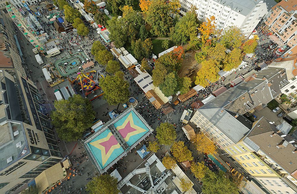 Das Riesenrad mal von oben