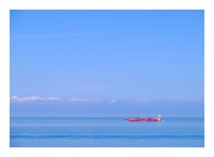 das rote Containerschiff