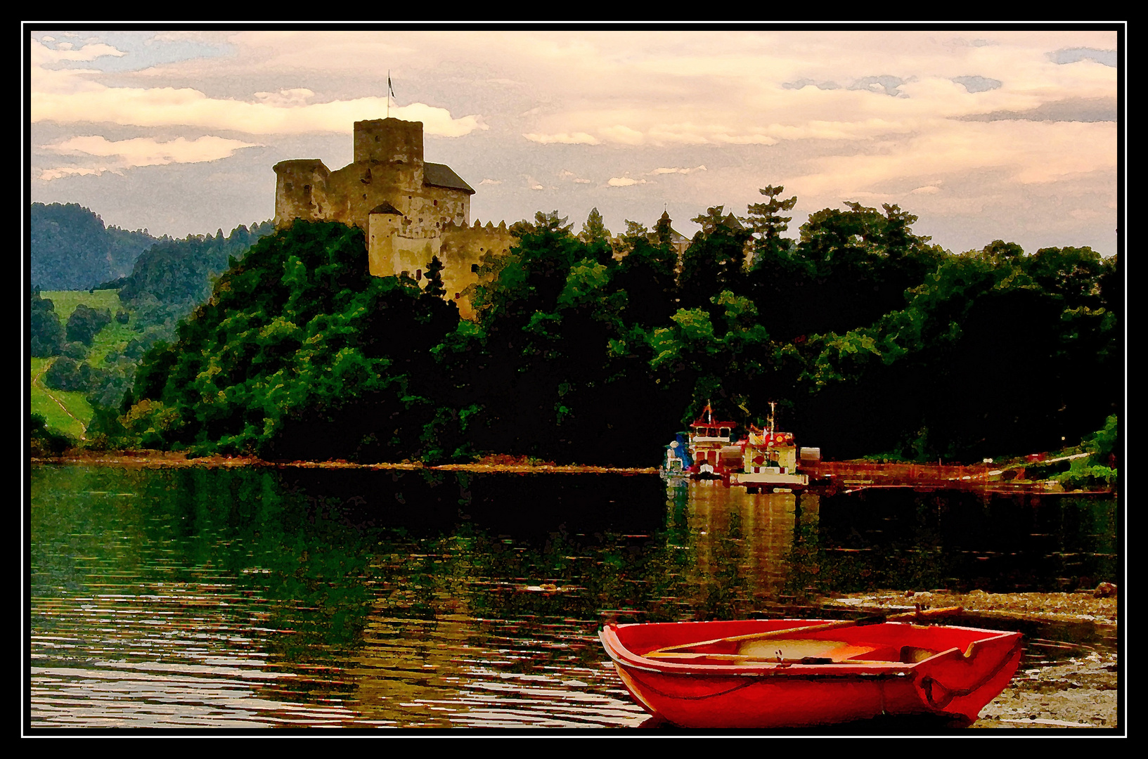 Das rote Ruderboot