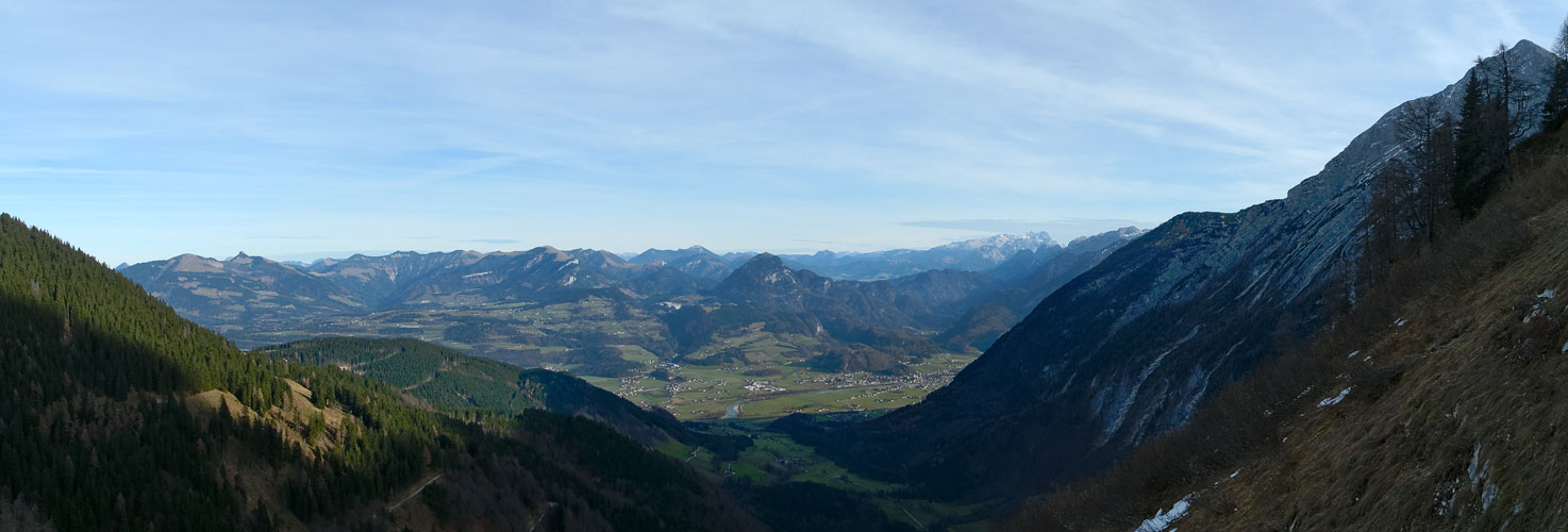 Das Salzachtal von Höhe Purtschellerhaus