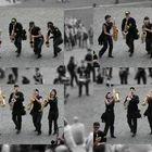 Das Sax'n Anhalt Orchester Berlin "mischt" Museumsbesucher auf