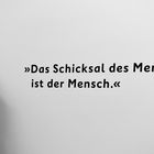 Das Schicksal des Menschen ist der Mensch