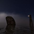 Das Schiffswrack UWE vor dem Falkensteiner Ufer bei Ebbe 