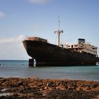 Das Schiffwrack vor der Küste bei Arrecife (Lanzarote)