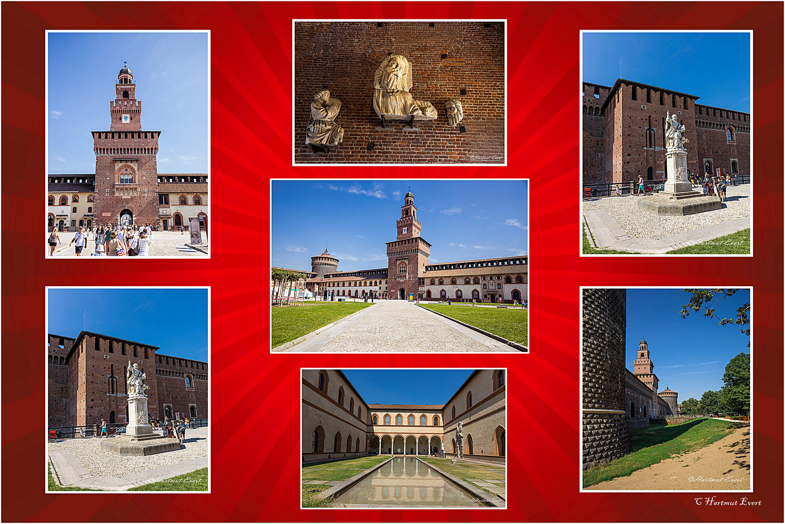 Das Schloss Castello Sforzeco.......
