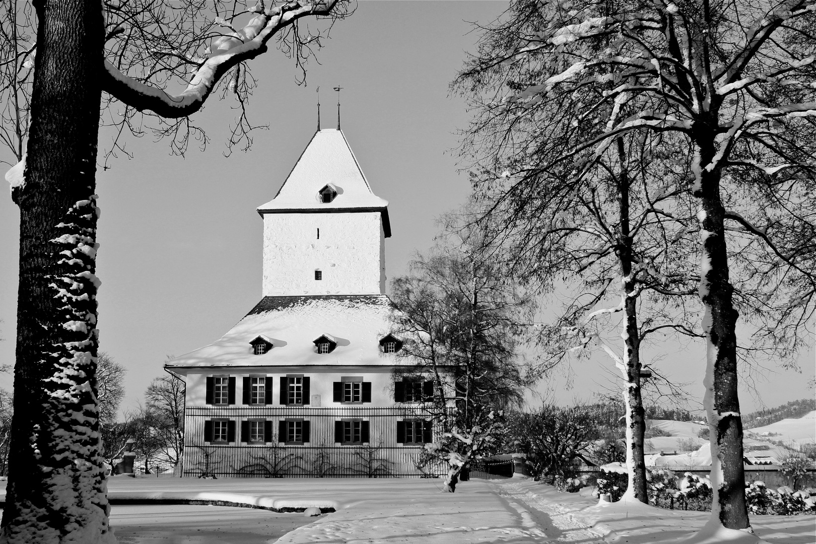 Das Schloss im Winterkleid