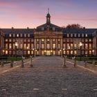 Das Schloss in Münster am späten Abend