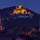 Das Schloss in Wernigerode zur blauen Stunde