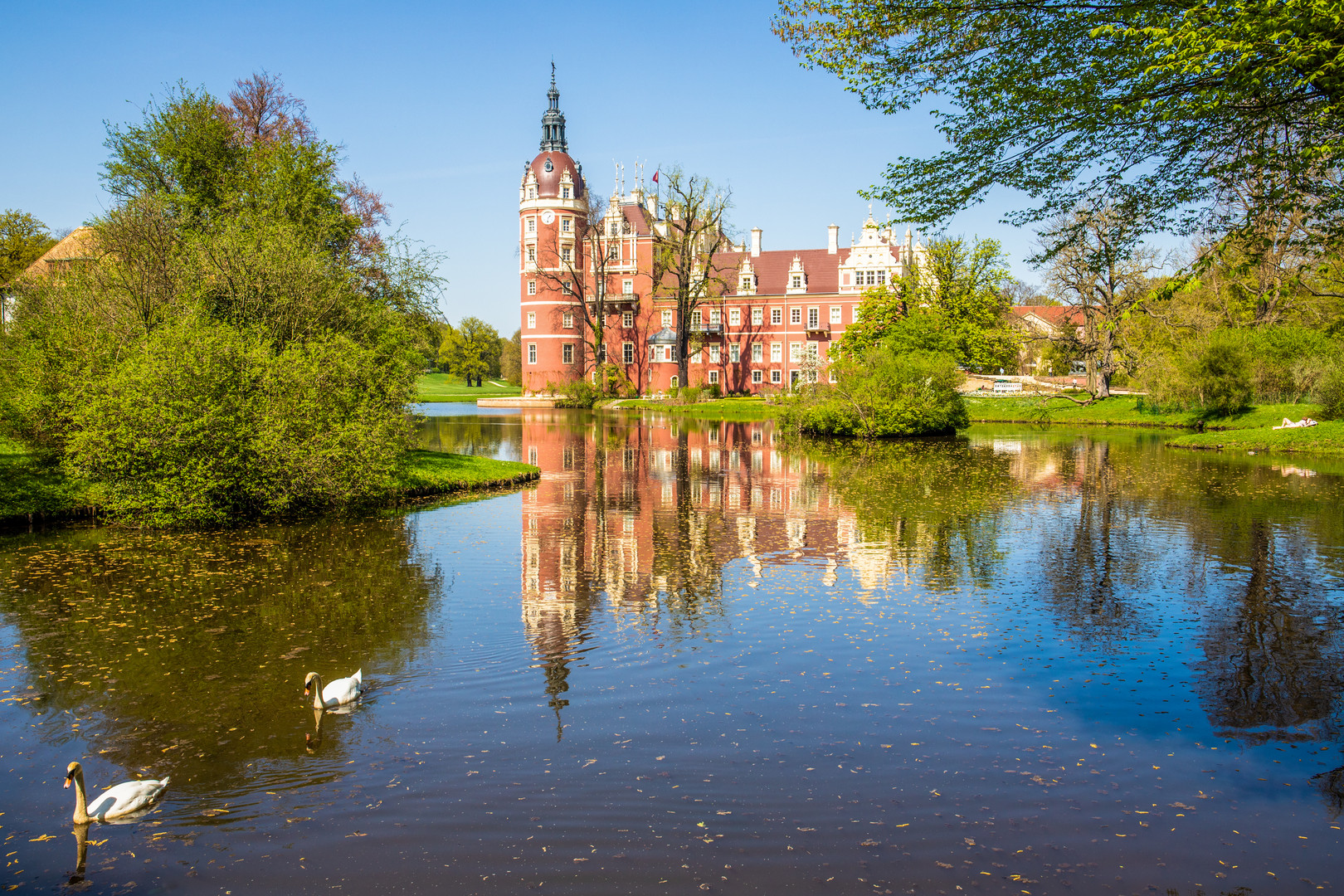 Das Schloss Muskau im Fürst-Pückler-Park