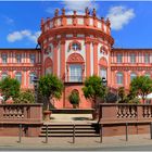 Das Schloss von Wiesbaden Biebrich als Panorama