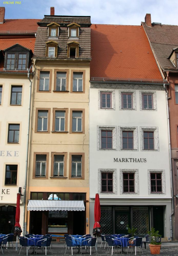 das schmalste Haus am Markt in Altenburg