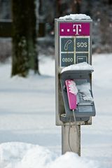 Das "Schneetelefon" am Rennsteig