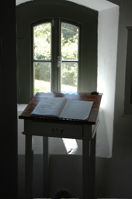 das Schreibpult des alten Leuchtturmwärters